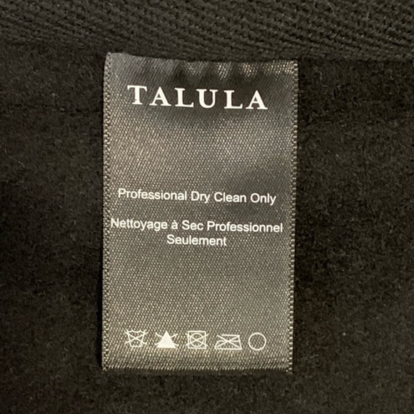 Aritzia Talula Wool Blend Laverton Poncho in Black with black trim - Picture 7 of 8